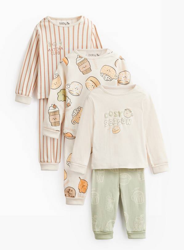 Sweet Treat Print Pyjamas 3 Pack 2-3 years